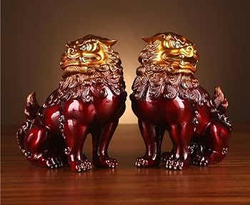 79cm 金彩 獅子　狛犬　縁起物 開運 福寿 額縁　輪島塗　沈金 Amazon.co.jp: 狛犬・獅子 阿吽セット一対 お守り運 財運 風水